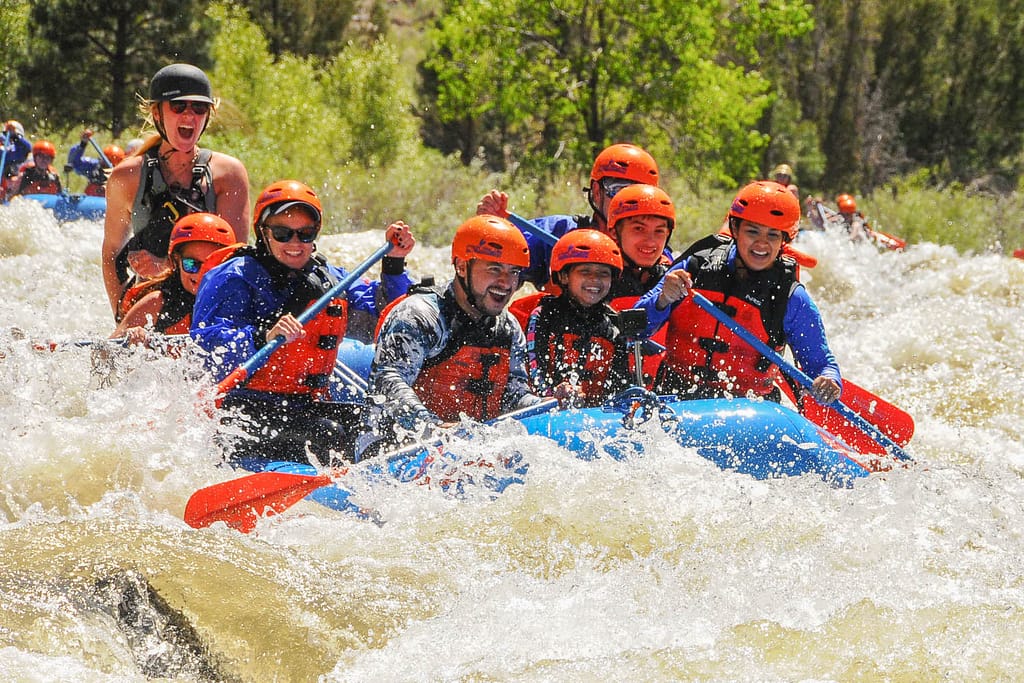 white water rafting at Echo Canyon