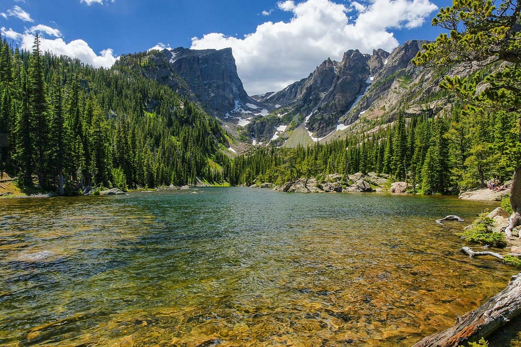 view of Dream Lake in Rocky Mountain National Park