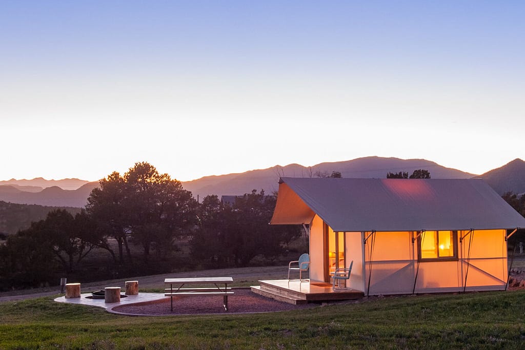 Picturesque views from Royal Gorge Cabin glamping tents