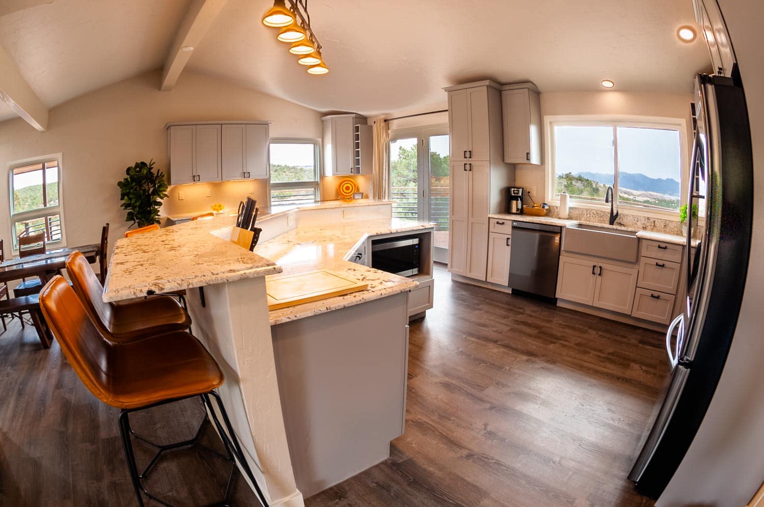 Pinon House kitchen and bar seating