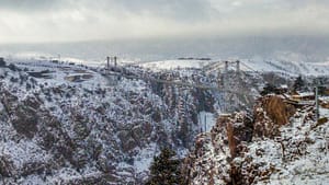 Royal Gorge Bridge as seen in winter