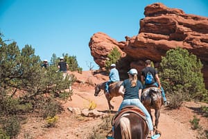 horseback riding near Garden of the Gods