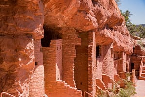 Warm colored stone of Cliff Dwellings