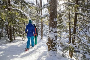 snowshoeing with friends