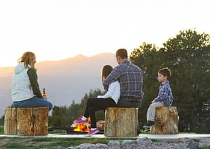 family glamping at Royal Gorge Cabins