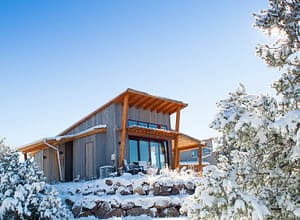 Single King Cabin after fresh fallen snow