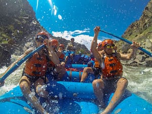 paddlers rafting the Arkansas River in Colorado