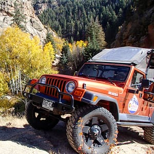 Jeep tour in Colorado mountains