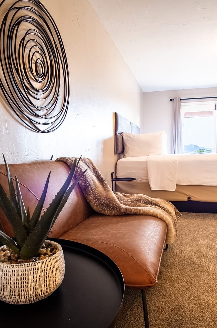 view of decor in basement master bedroom