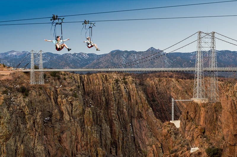 Cloudscraper zipline at Royal Gorge Bridge and Park