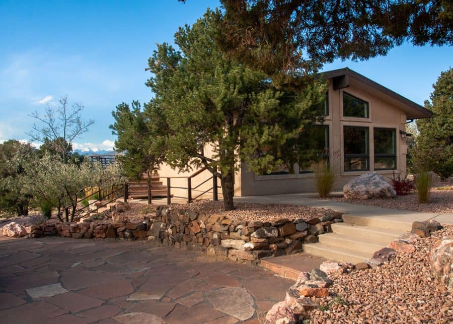 Outdoor living spaces at Pinon House