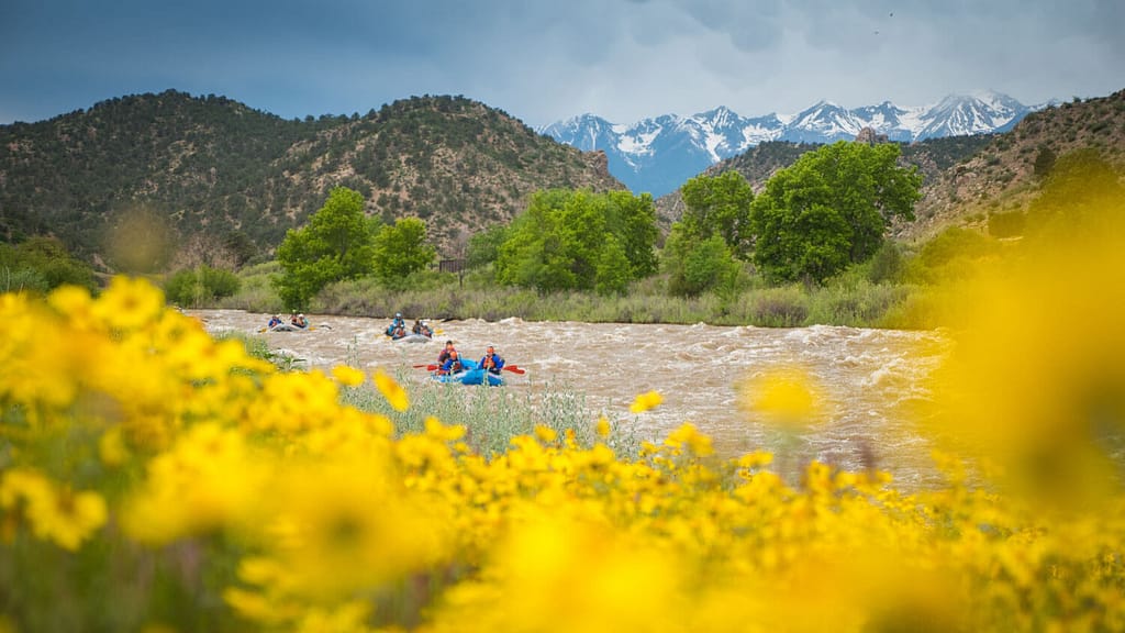 floating the Arkansas River in Colorado