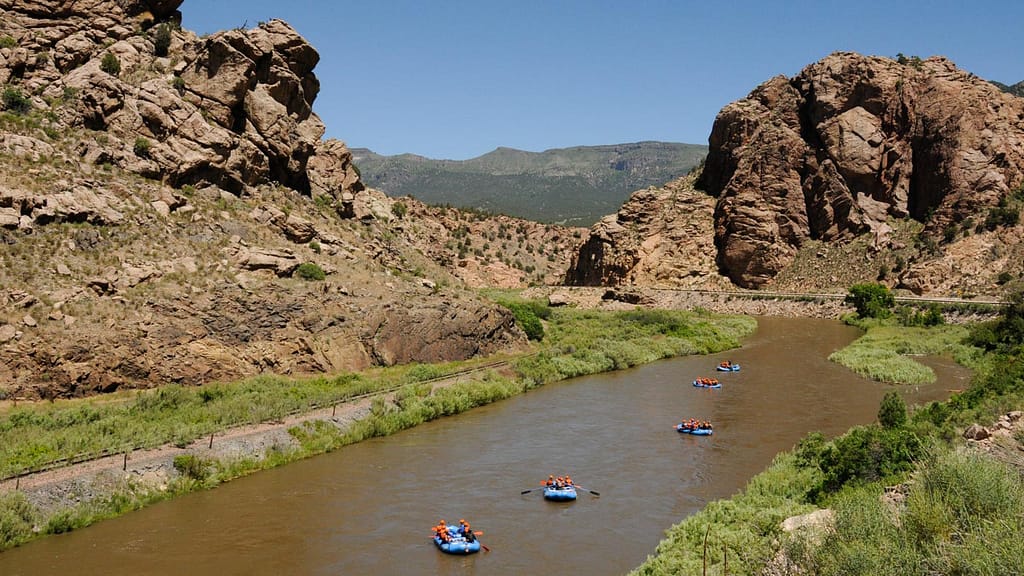 Beginner rafting on the Arkansas River