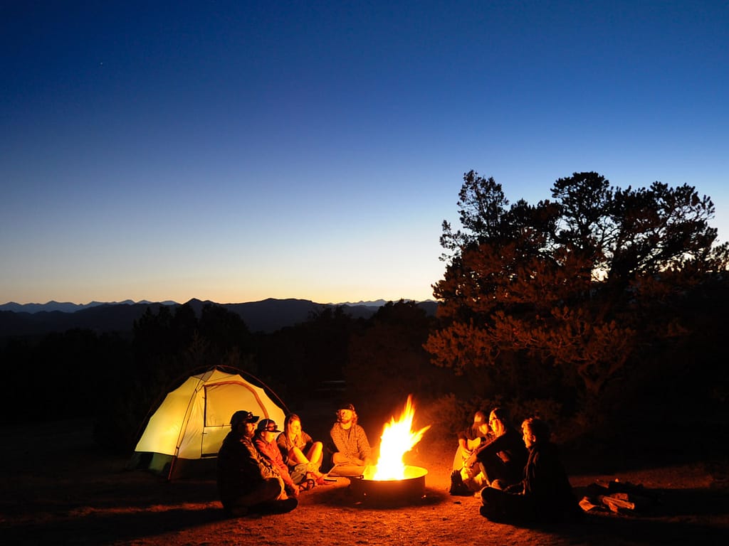 camping on the river