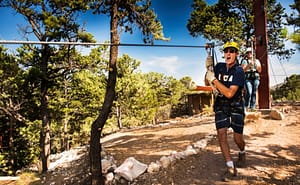 Ziplining with the family at Echo Canyon.
