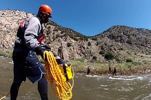 throwbag training session