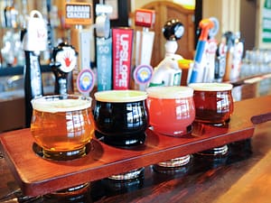 sixteen draft beers available at 8 Mile Bar & Grill