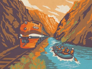 Raft-n-Rail combination rafting trip and historic train ride