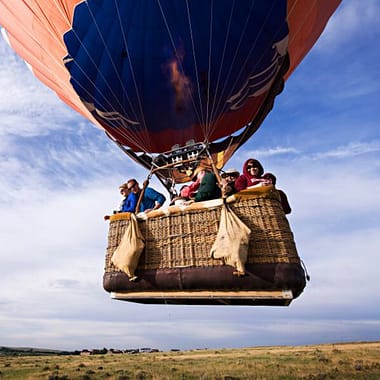 A hot air balloon ride near Colorado Springs