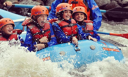 Bighorn Sheep Canyon rafters on Raft and Zipline package