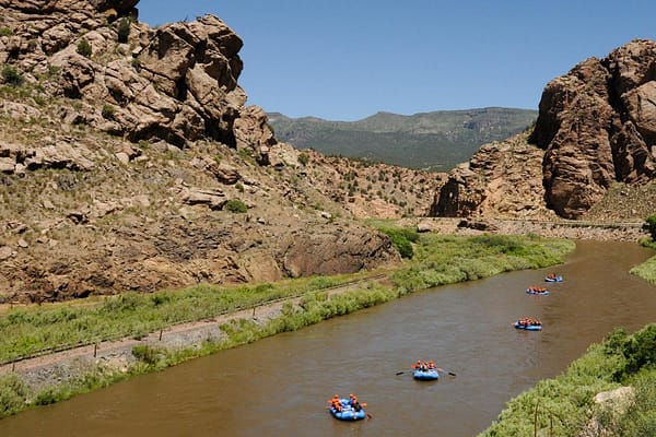The benefits of whitewater rafting in the off-peak season.