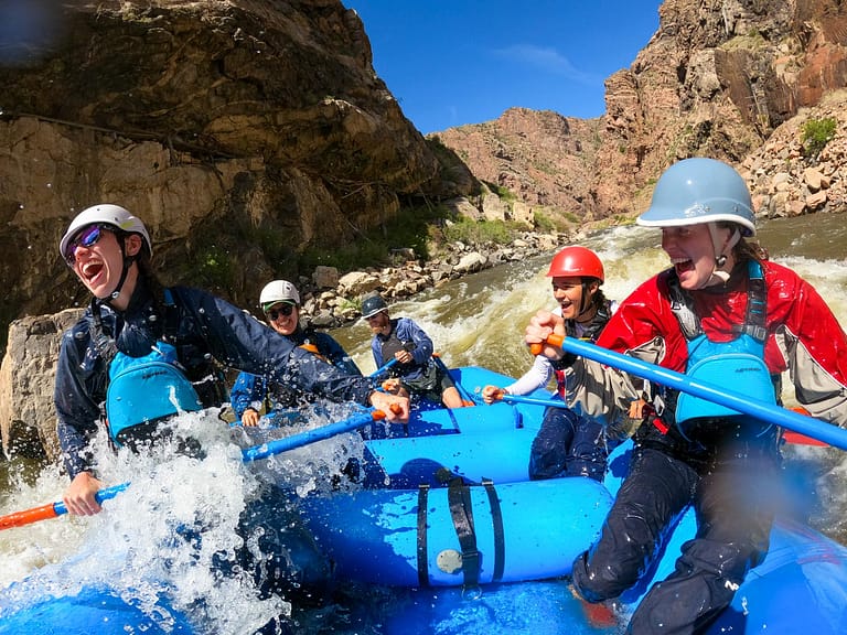 Echo guides float the Royal Gorge on a morning off