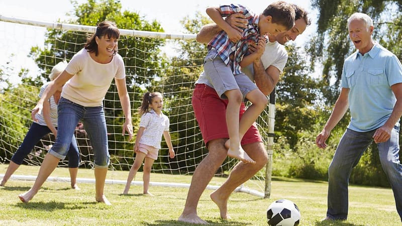 family soccer game