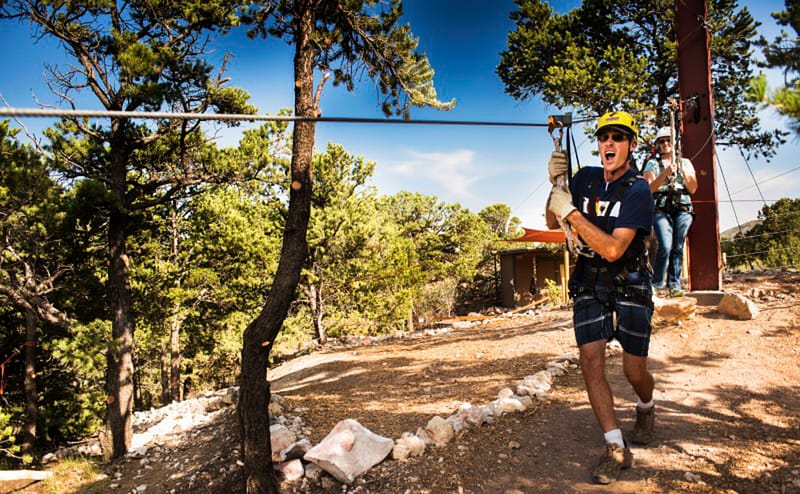 Ziplining with the family at Echo Canyon.