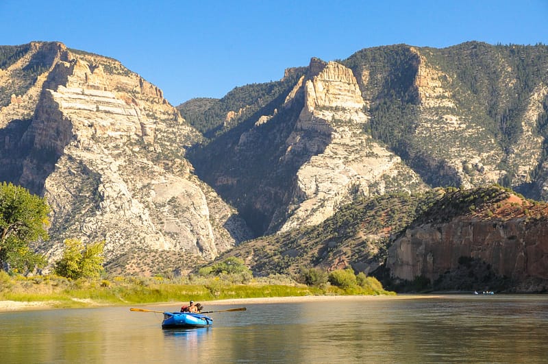 raft floating gates of lodore canyon