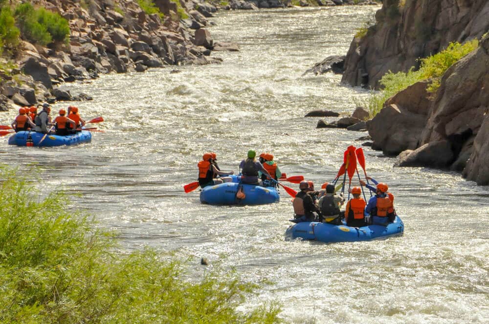 paddle high five on trip through Royal Gorge