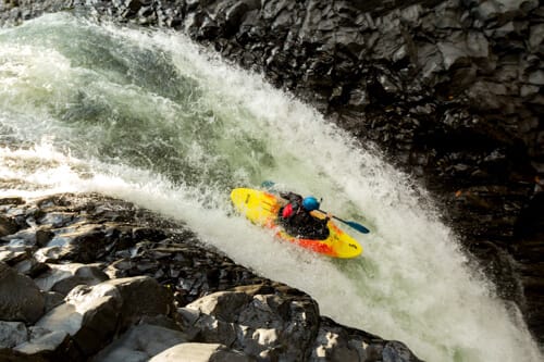 the upper limit of navigable whitewater