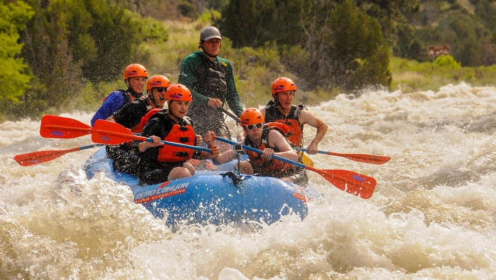Scouts rafting the Arkansas River