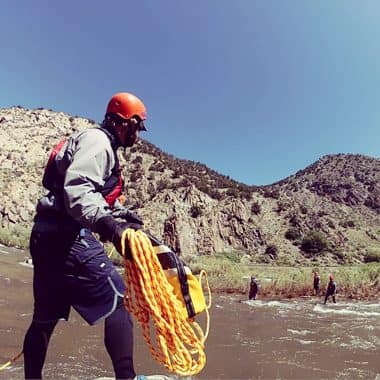 River rescue skills while guide training with Echo Canyon