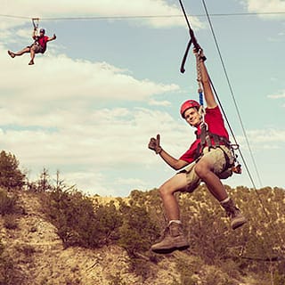 Adventures Out West Zipline Tour on Echo Canyon's zip line and rafting package trip