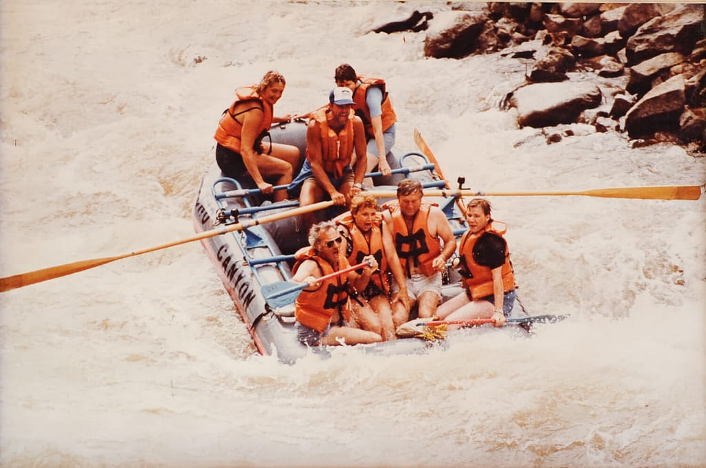 early days of rafting at Echo Canyon