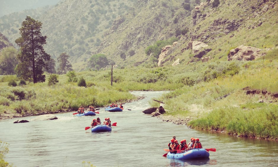 Family rafting with Echo Canyon's Family Float raft trip.
