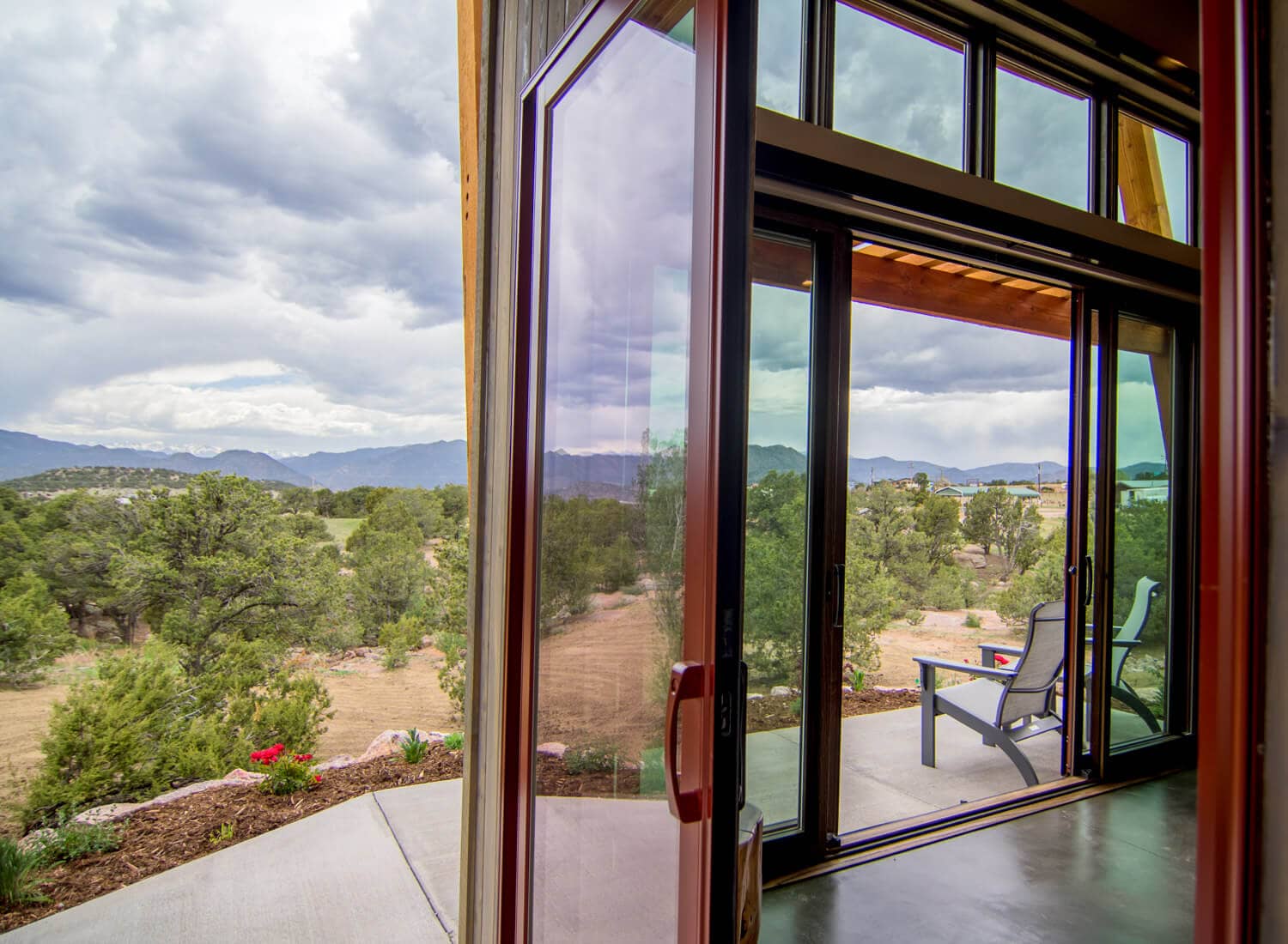 View from patio of cabin at Royal Gorge Cabins